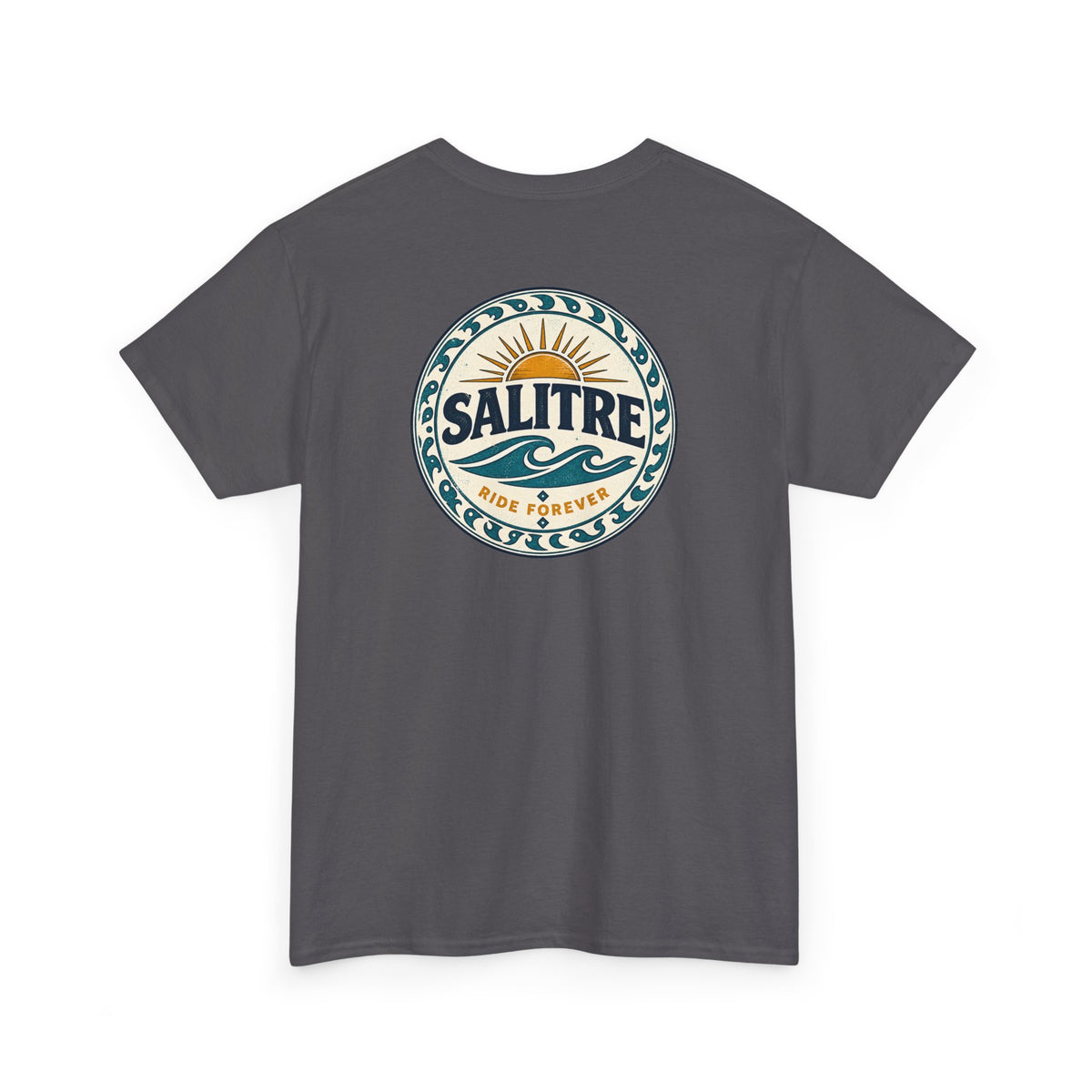 Salitre Sunset Logo Tee — Retro Beach Graphic T-Shirt
