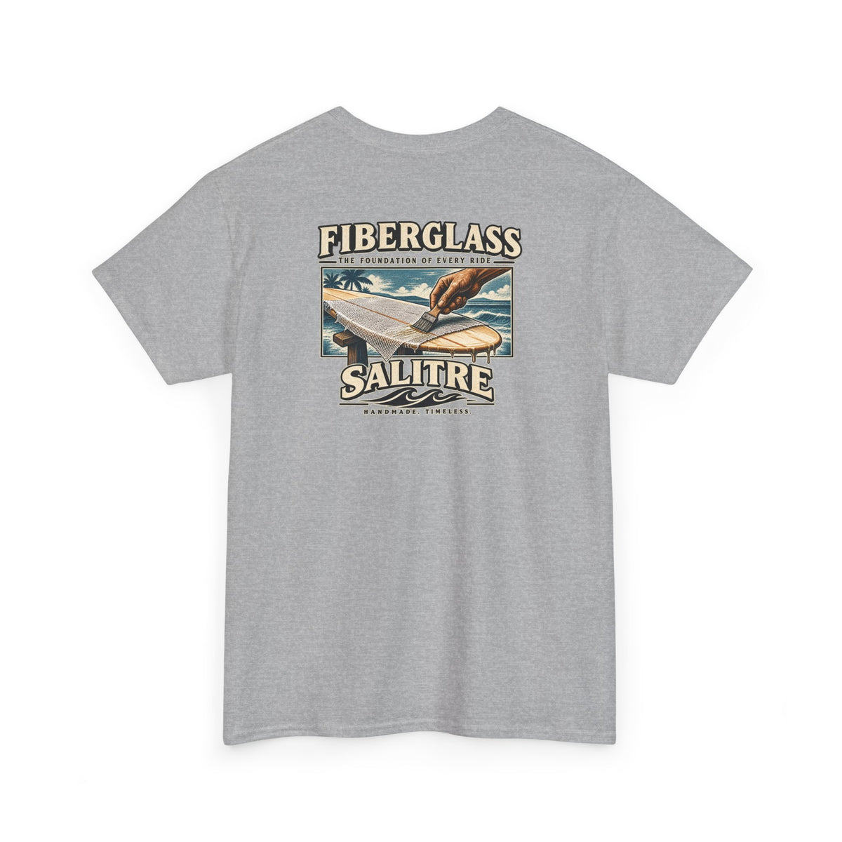 Surfboard Fiberglass Tee — Salitre Vintage Surf Graphic T-Shirt