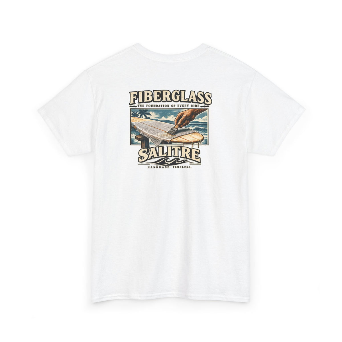 Surfboard Fiberglass Tee — Salitre Vintage Surf Graphic T-Shirt