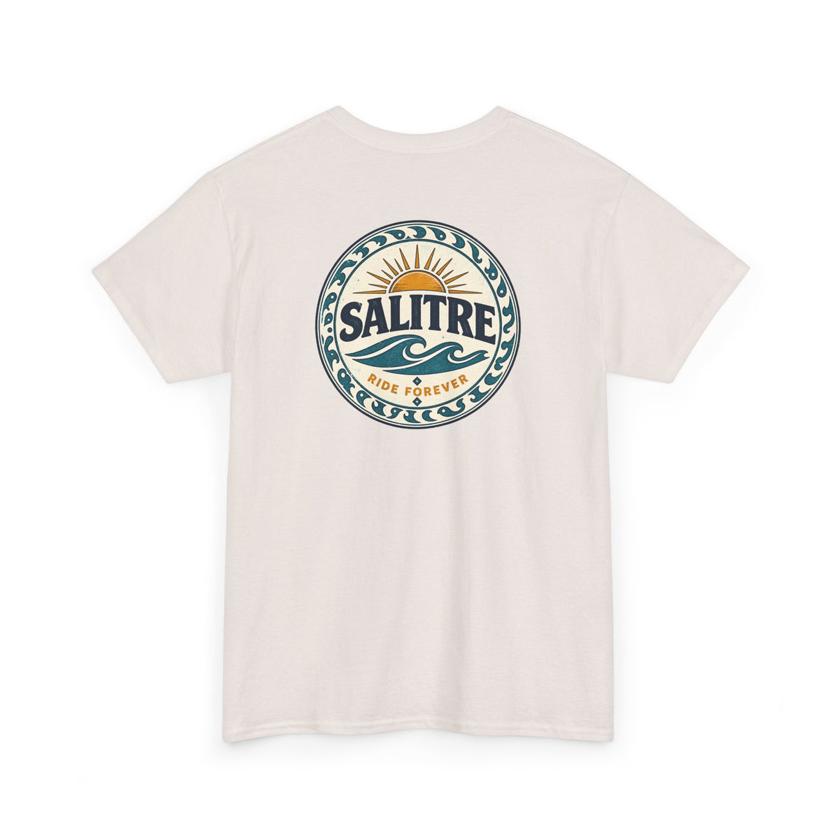 Salitre Sunset Logo Tee — Retro Beach Graphic T-Shirt
