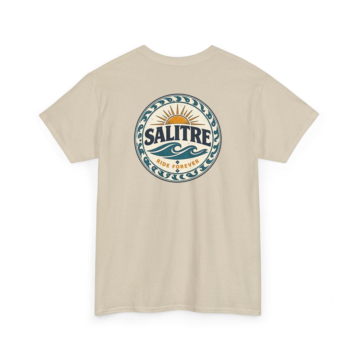 Salitre Sunset Logo Tee — Retro Beach Graphic T-Shirt