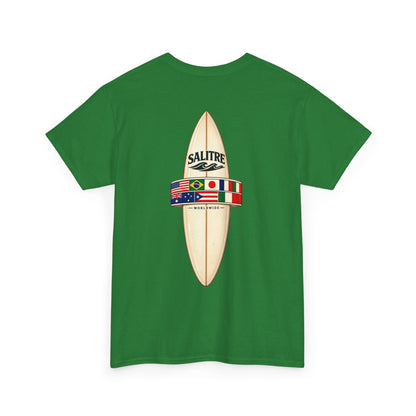 Surfboard Flag Graphic Tee — Salitre Logo Beach T-Shirt