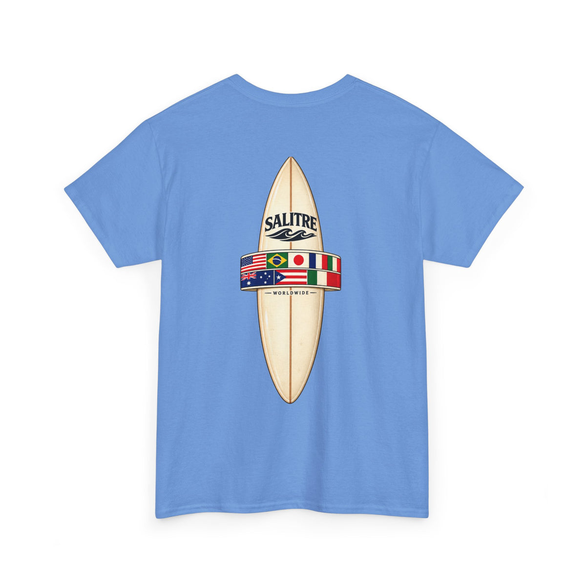 Surfboard Flag Graphic Tee — Salitre Logo Beach T-Shirt