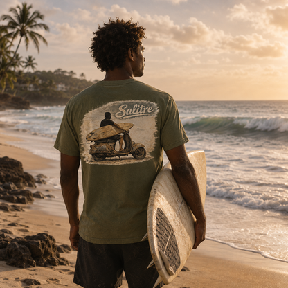Salitre Coastal Ride Back Graphic Tee – Military Green