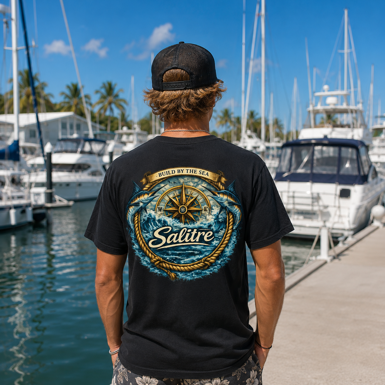 Salitre Compass Club Tee – Black