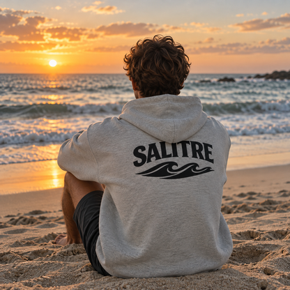 Saltire Wave Full-Zip Hoodie — Coastal Surf Zip-Up Sweatshirt