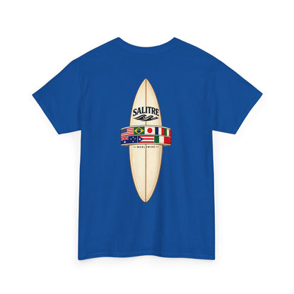Surfboard Flag Graphic Tee — Salitre Logo Beach T-Shirt