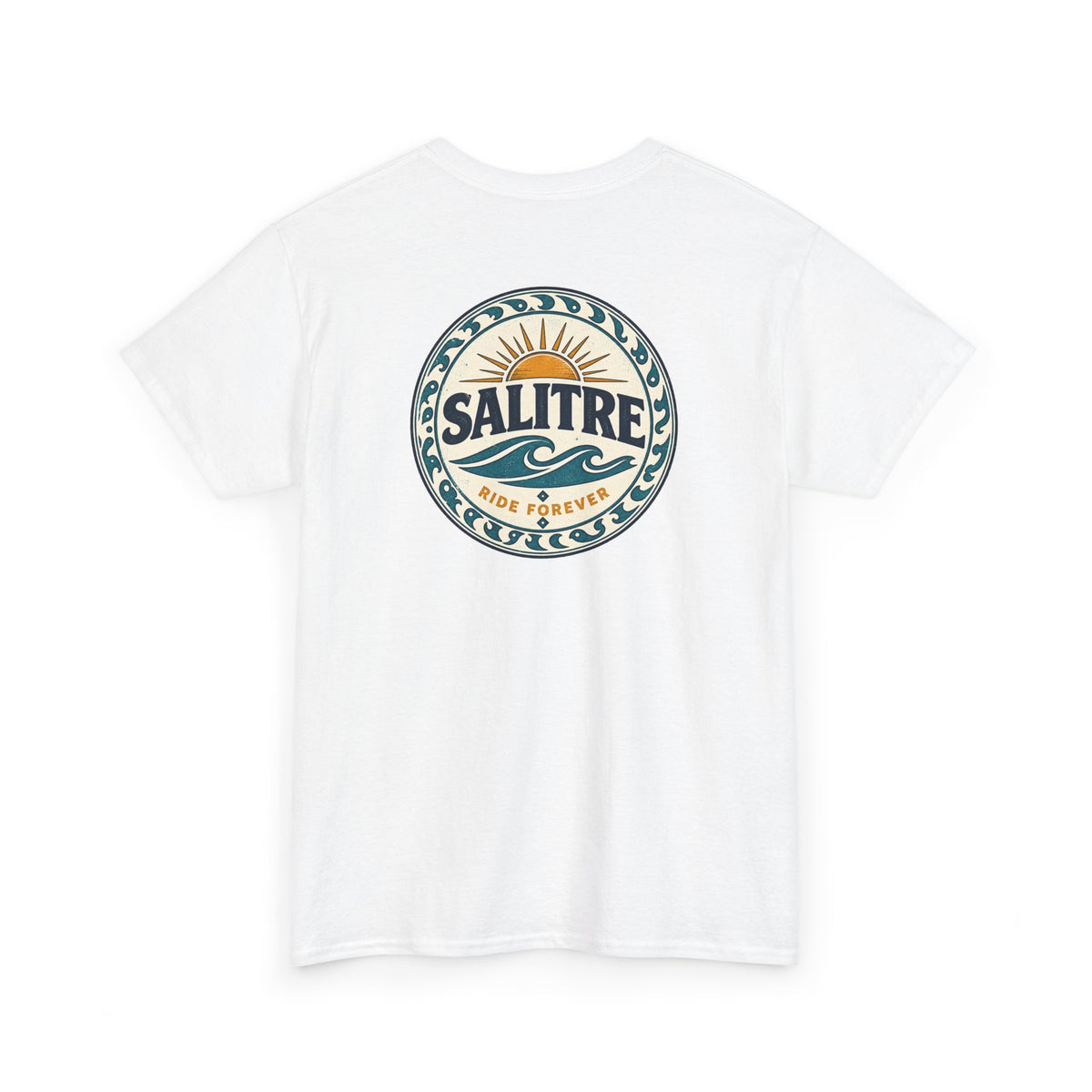 Salitre Sunset Logo Tee — Retro Beach Graphic T-Shirt