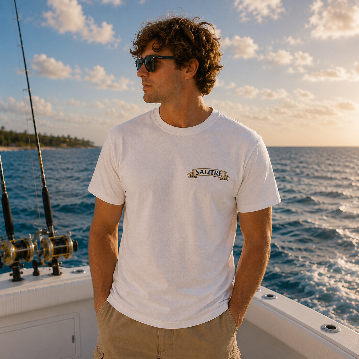 Salitre Offshore Fishing Tee – White